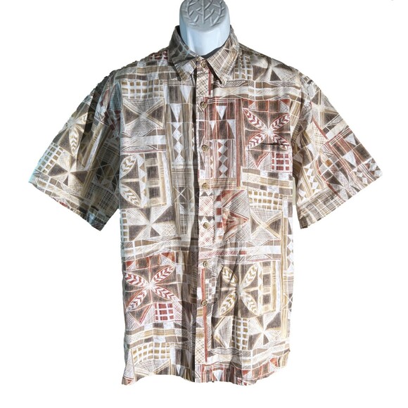 COOKE STREET Men's Short Sleeve Button Down Inside Out Hawaiian Shirt Large - Picture 1 of 6